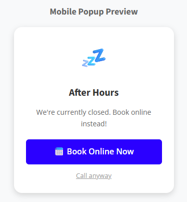 After hours mobile booking for moving